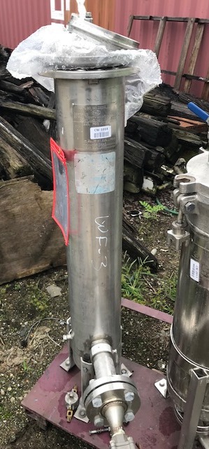used Pall Model DC4-3-L-G32 Cartridge Filter.  Stainless Steel Rated 215 PSI @ 300 Deg.F. 